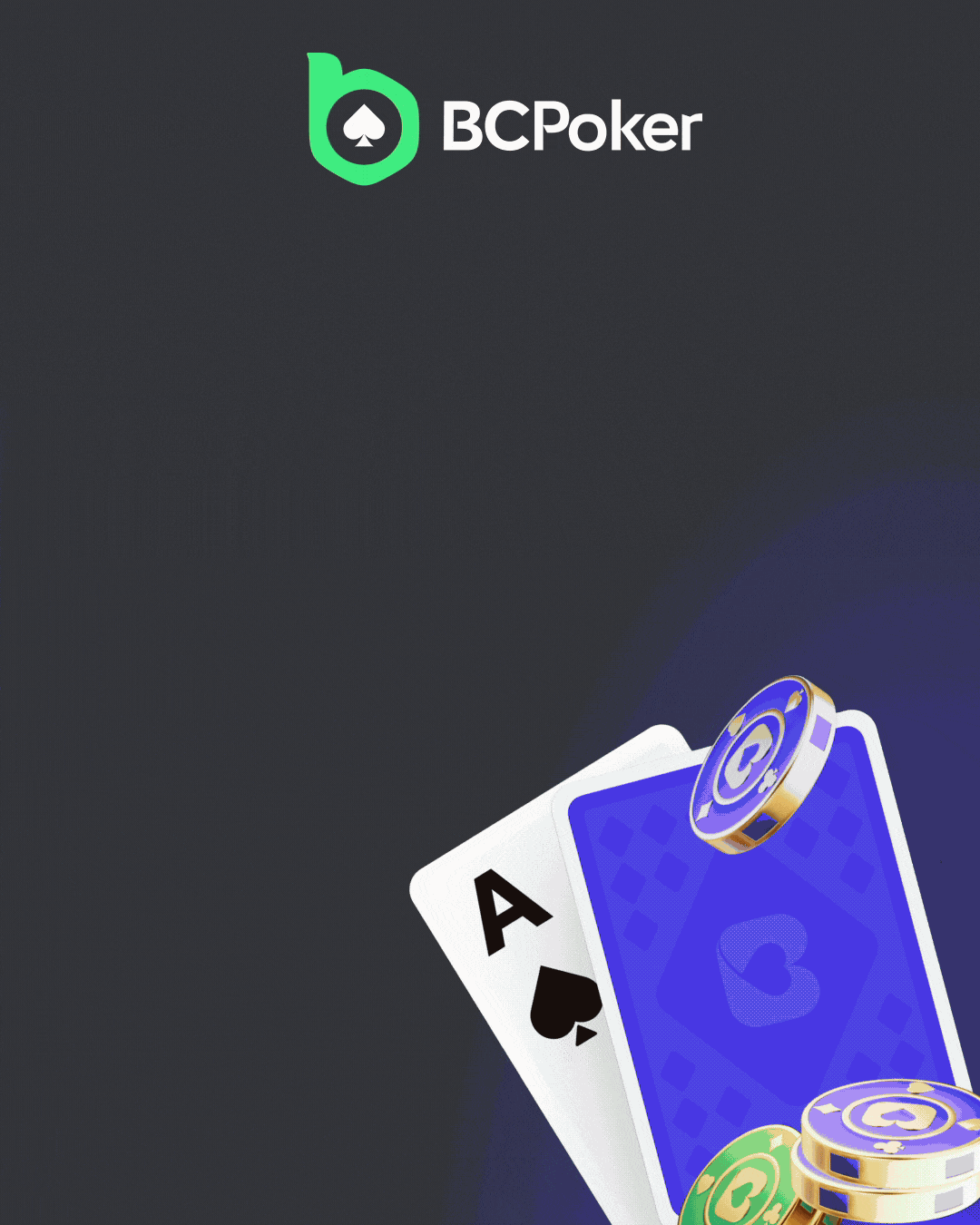Get bonus for firts deposit on BC poker